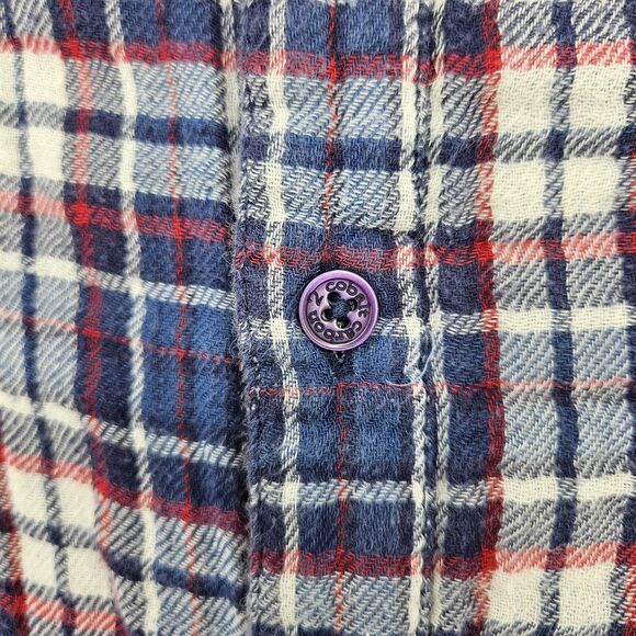 Carbon 2 Cobalt Shirt Mens Medium Button Up Long Sleeve Preppy Plaid Lined - Picture 3 of 10